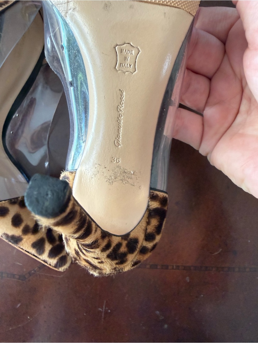 ✨SALE ✨Gianvito Rossi leopard detailed heeled shoes ✨SALE ✨ - Picture 10 of 14
